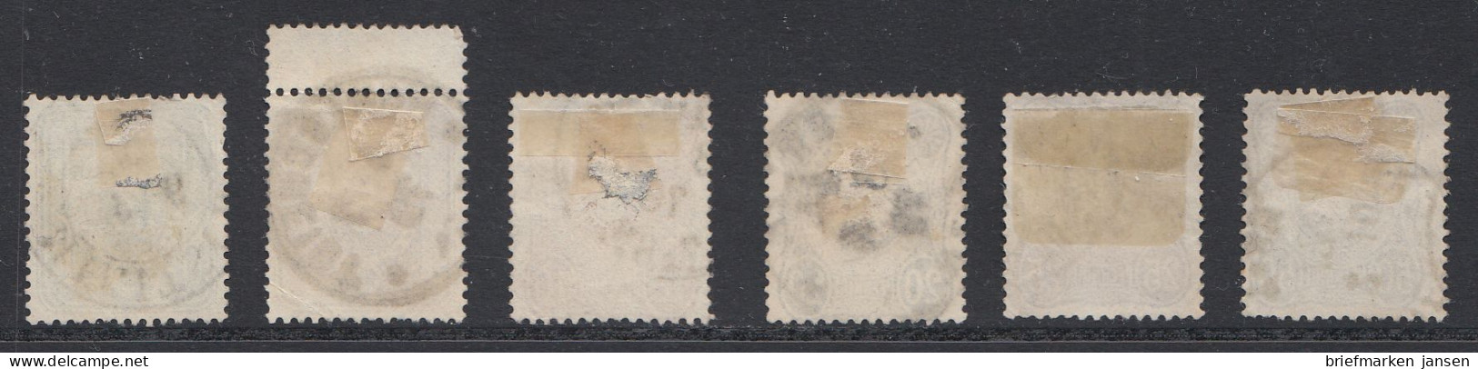 D,Dt.Reich Mi.Nr. 31 - 36 Reichsadler Im Oval, "Pfennige" - Unused Stamps