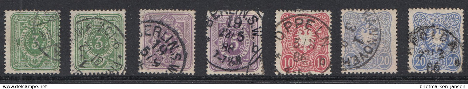 D,Dt.Reich Mi.Nr. 39 - 44, Adler Im Oval, Gestempelt - Unused Stamps