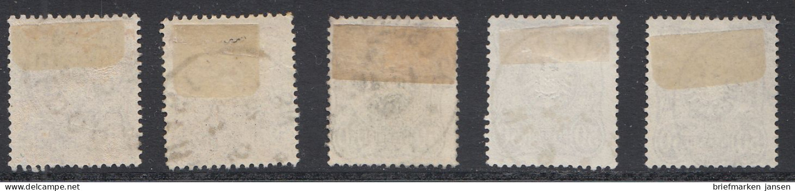 D,Dt.Reich Mi.Nr. 39 - 44, Adler Im Oval, Gestempelt - Unused Stamps