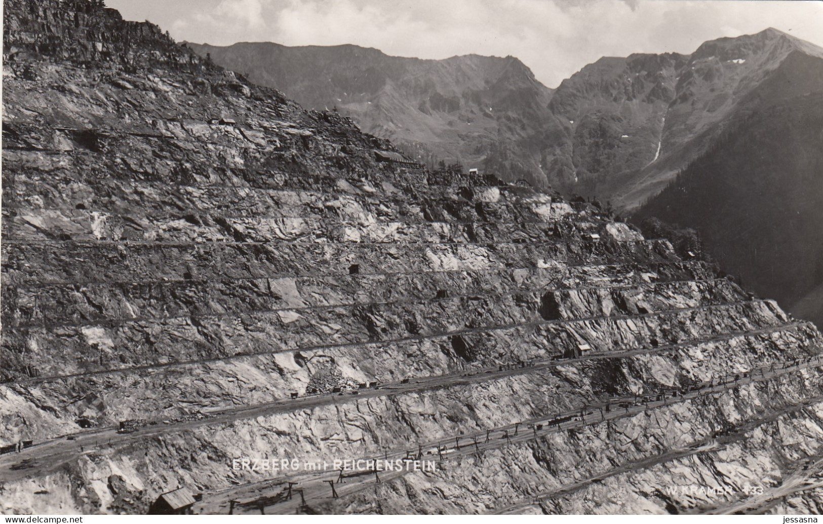 AK - (Steiermark) ERZBERG - Terrassen Mit Blick Zum Reichenstein 1930er - Eisenerz