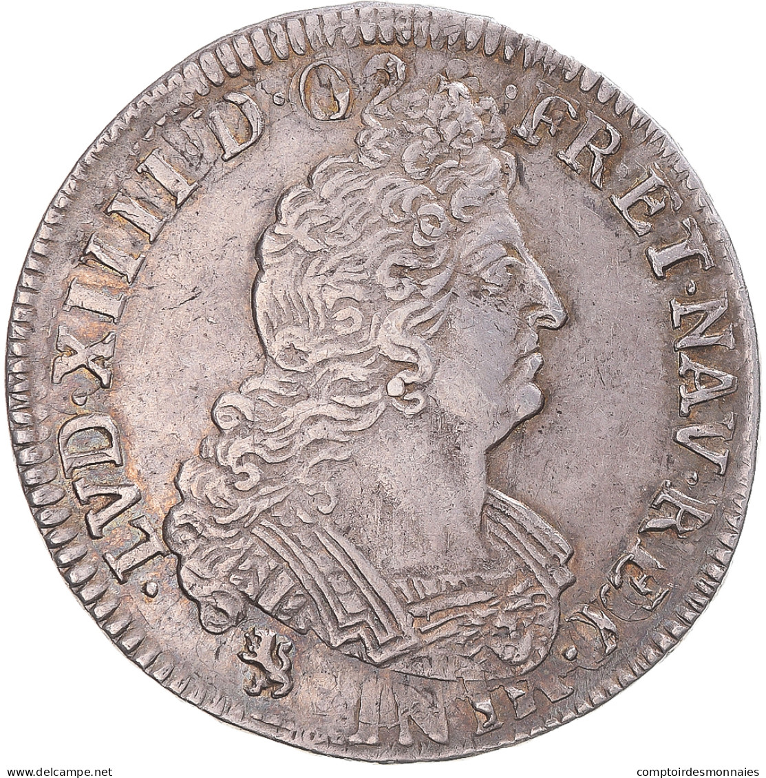 Monnaie, France, Louis XIV, 1/2 écu Aux 8L, 2e Type, 1704, Rennes, Réformé - 1643-1715 Ludwig XIV.