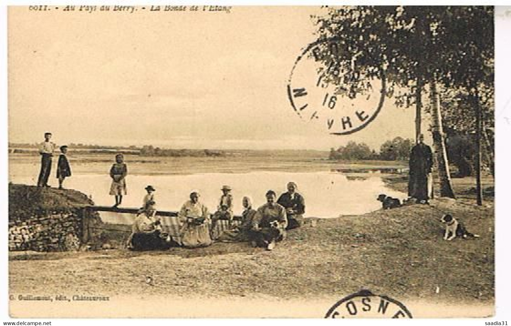 36  AU PAYS DU BERRY   LA BONDE DE L ETANG 1916 - Sonstige & Ohne Zuordnung