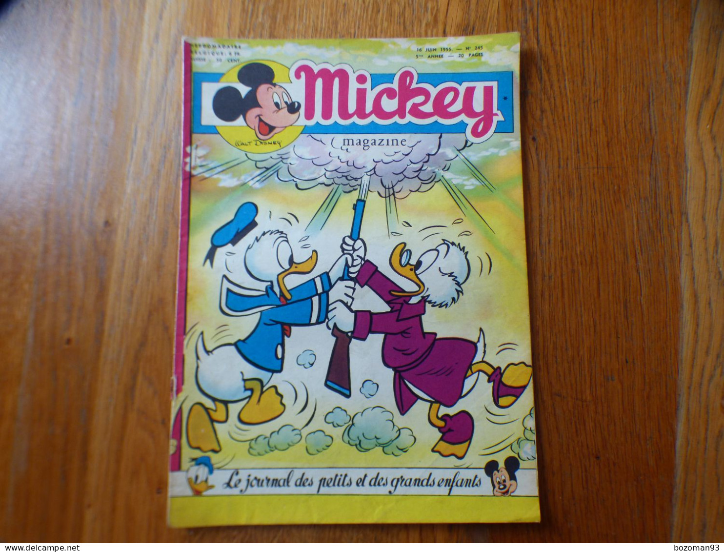 JOURNAL MICKEY BELGE N° 245 Du 16/06/1955 COVER DONALD ET PICSOU - Journal De Mickey
