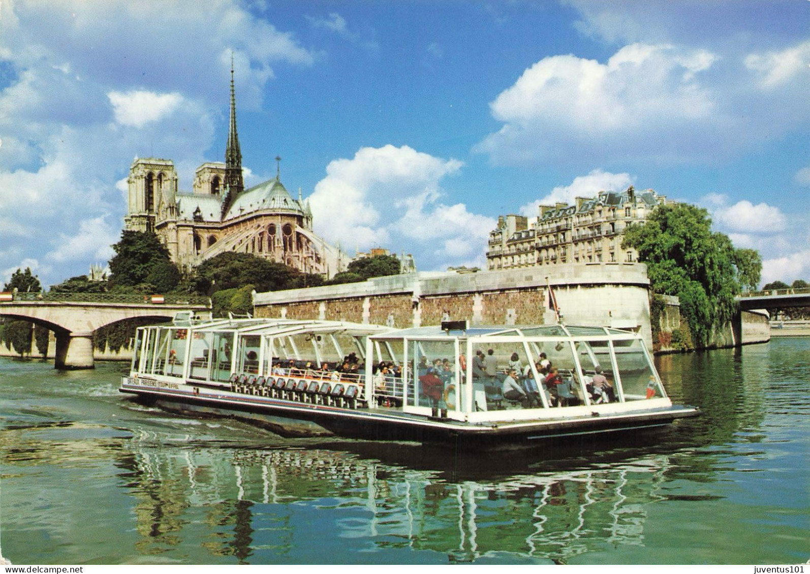 CPSM Paris-Notre Dame Et La Seine-Timbre    L2841 - Notre Dame Von Paris