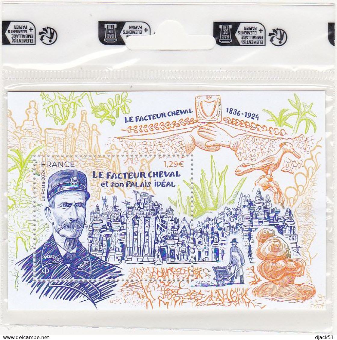 Bloc Timbre France - LE FACTEUR CHEVAL ET SON PALAIS IDEAL - Neuf** MNH 2024 - Ungebraucht