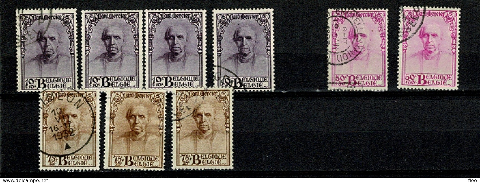 1932 342 343 344° (lot 9 Timbres) : Mercier - Gebruikt