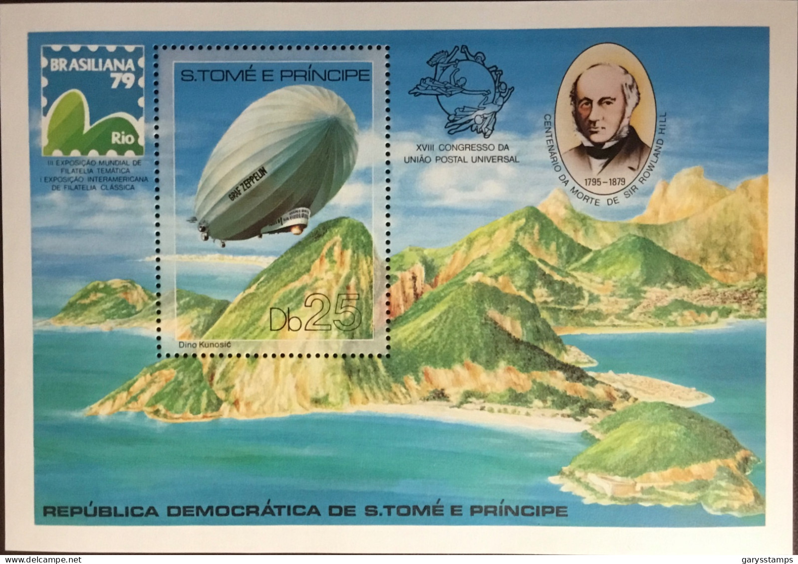 São Tomé E Principe 1979 Brasiliana Zeppelin Minisheet MNH - Sao Tomé E Principe