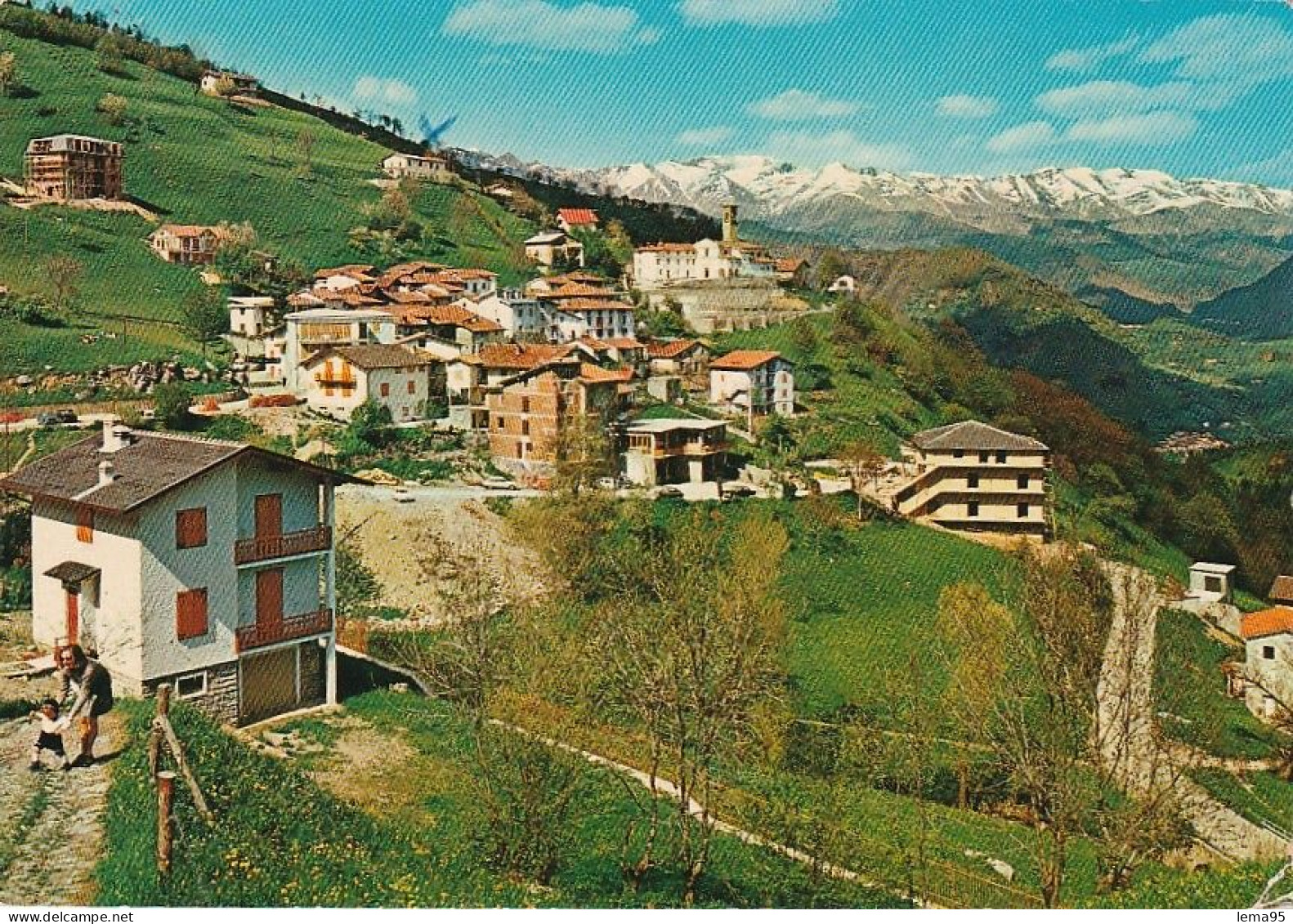 ALTA VALTROMPIA PEZZORO VEDUTA PANORAMICA ANNO 1975 VIAGGIATA - Brescia