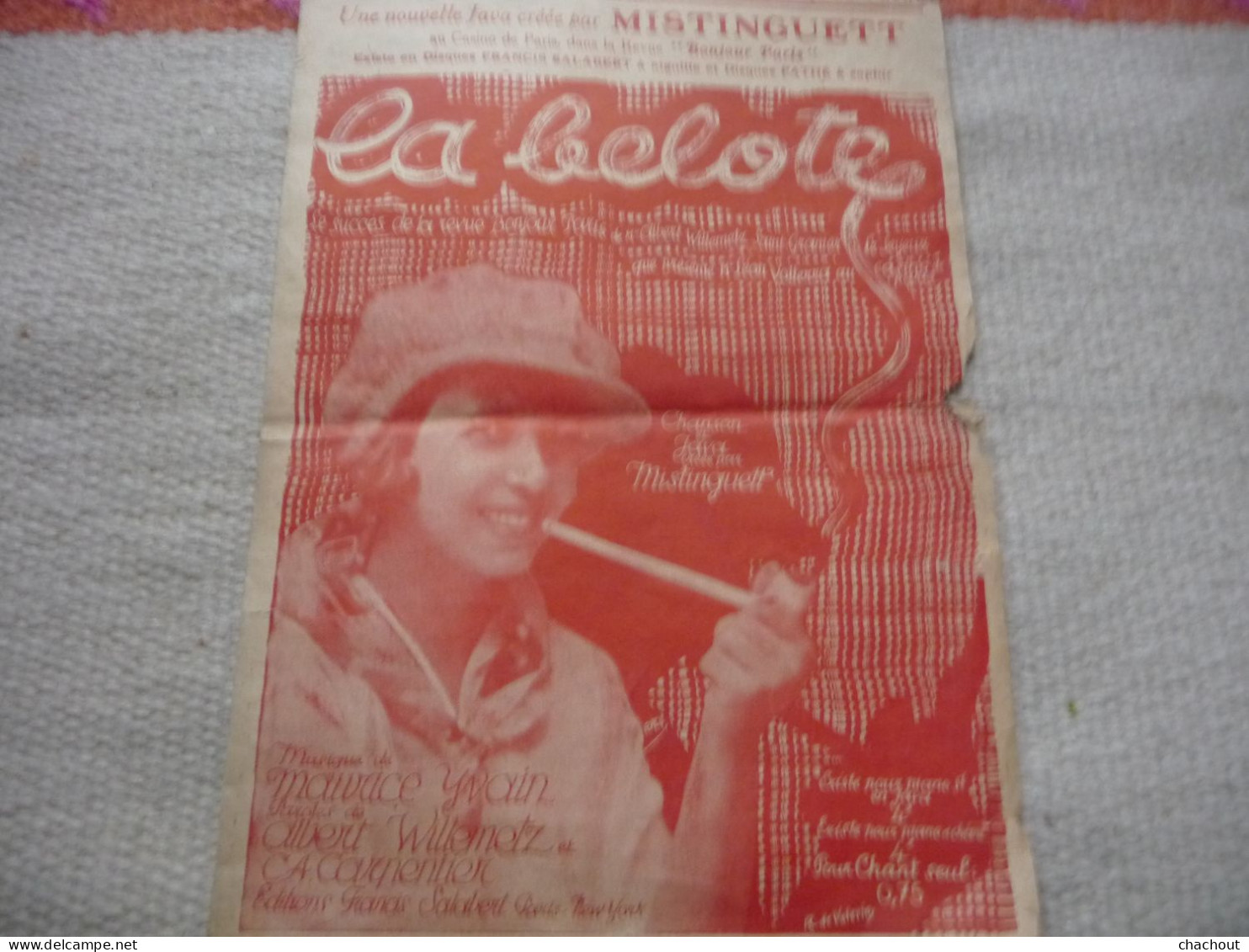 Partition La Belote Par Mistinguett - Libri Di Canti