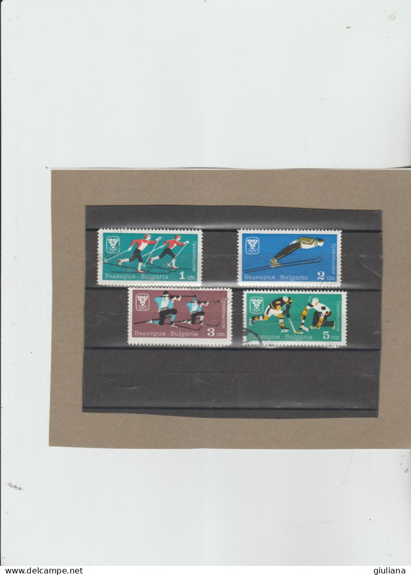 Bulgaria 1967 - (YT)  1550/55 Used "Giochi Olimpici D'inverno A Grenoble. Soggetti Diversi" - 4 Valori Della Serie - Used Stamps