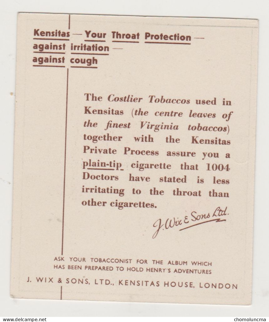1935 J. WIX & SONS LTD. HENRY COMIC TOBACCO TABAC Butterfly Hunting Chasse Papillon Fishing Pêche Carl Anderson - Autres & Non Classés