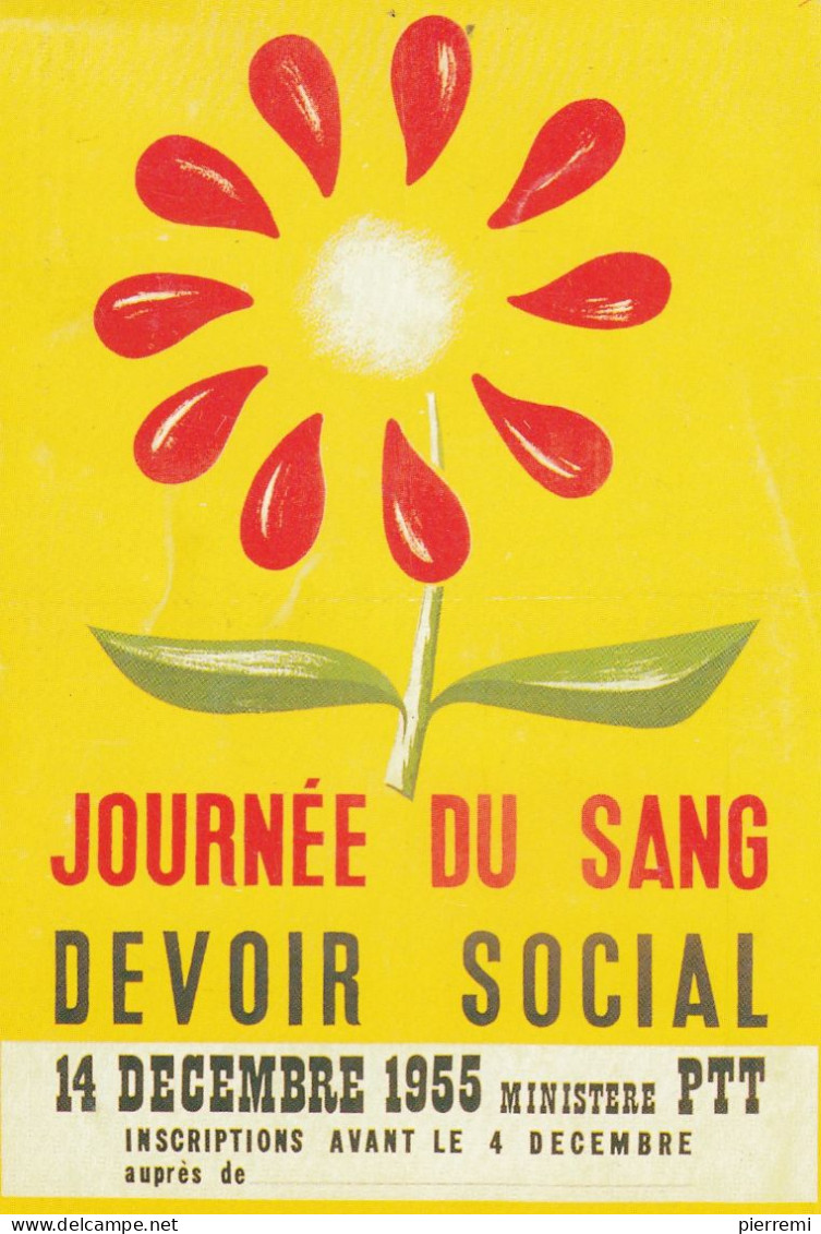 Journee Du Sang  1955 - Poste & Postini