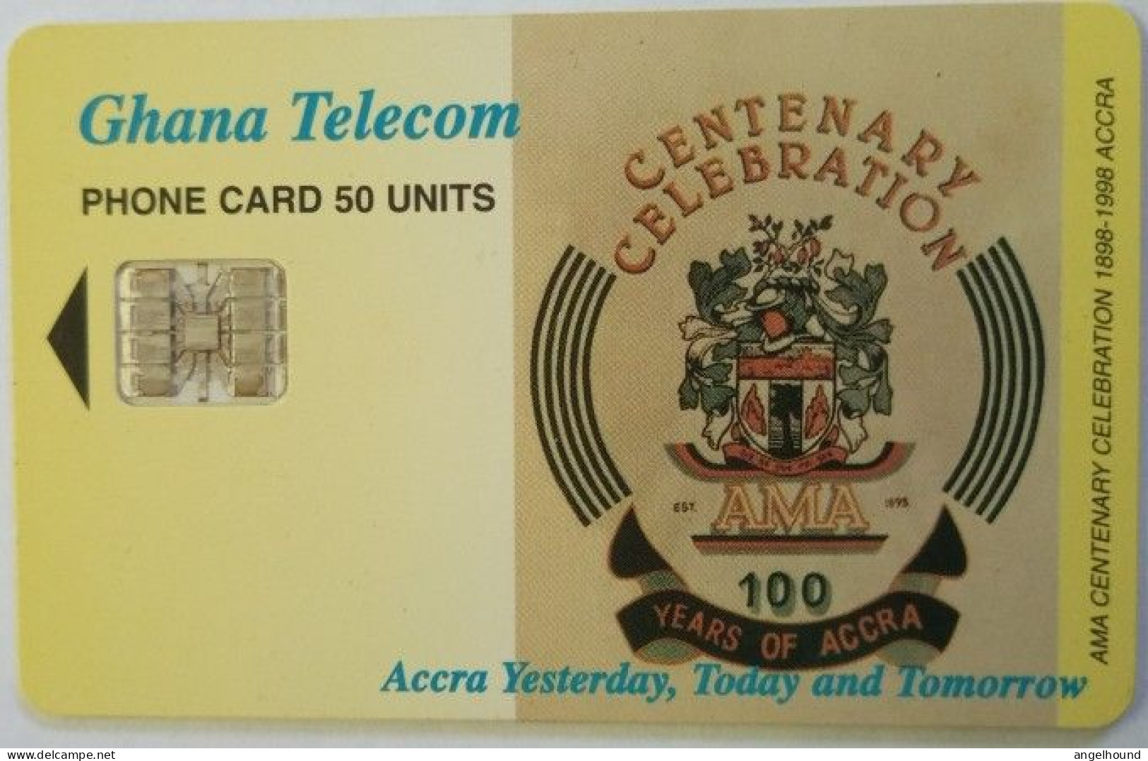 Ghana 50 Units Chip Card - Coat Of Arms  ( 01/98 ) - Ghana