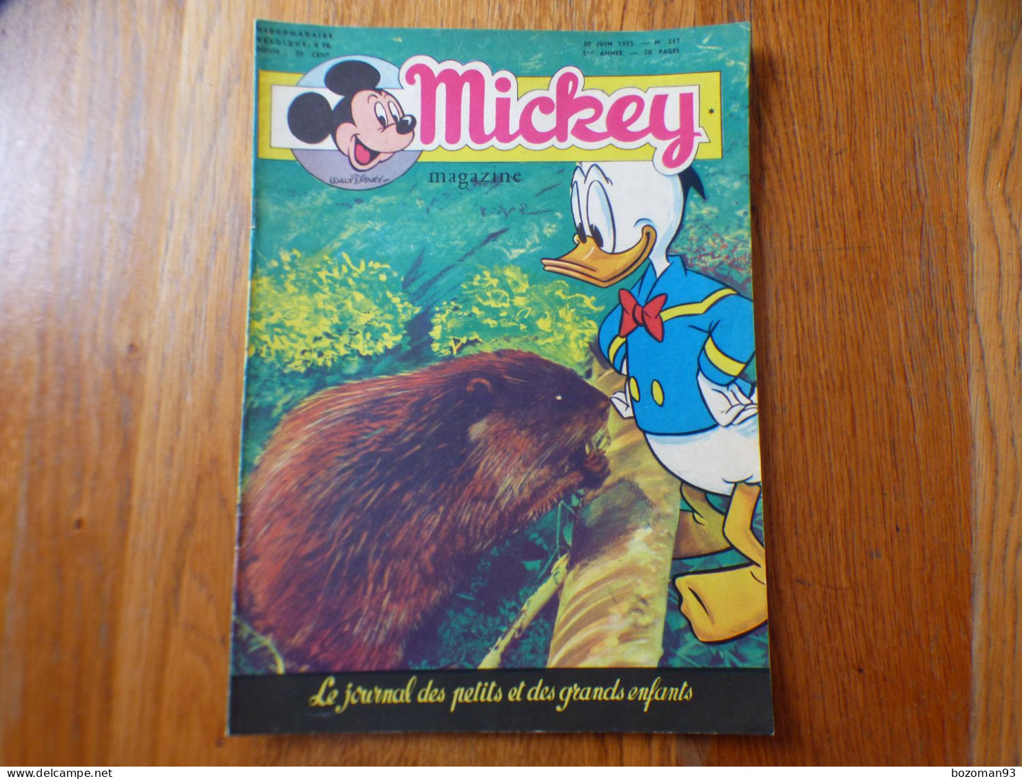 JOURNAL MICKEY BELGE N° 247 Du 30/06/1955 COVER DONALD + 20.000 LIEUES SOUS LES MERS - Journal De Mickey