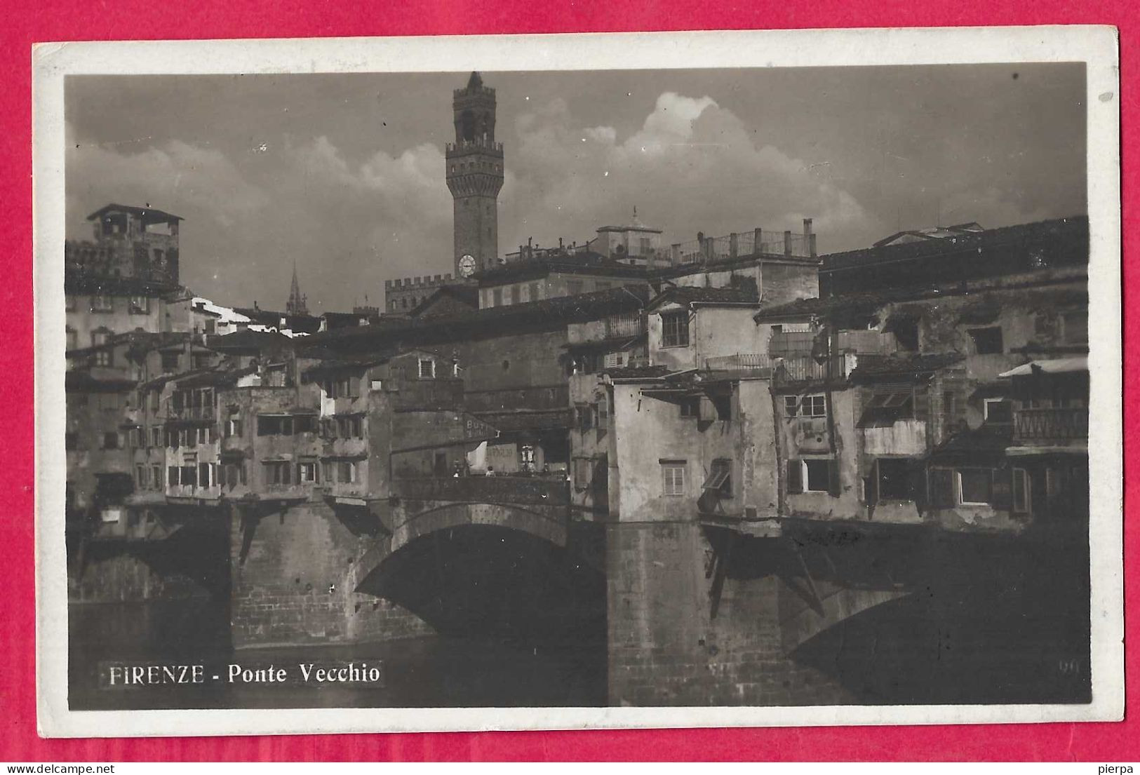 FIRENZE - PONTE VECCHIO - FORMATO PICCOLO - EDIZ. P.G.C.F. - VIAGGIATA 1920 PER LA SVIZZERA - Firenze