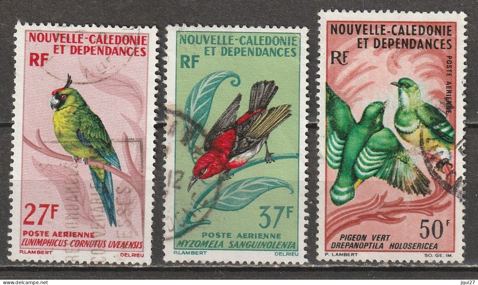 Nouvelle-Calédonie Poste Aérienne N° 88, 89, 90 Oiseau - Usati
