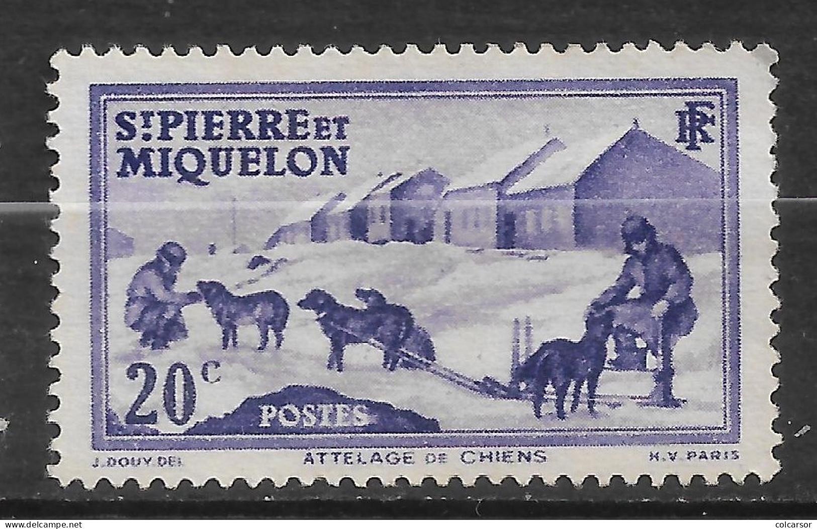 SAINT PIERRE ET MIQUELON N°  173  "   ATTELAGE DE CHIENS " - Unused Stamps