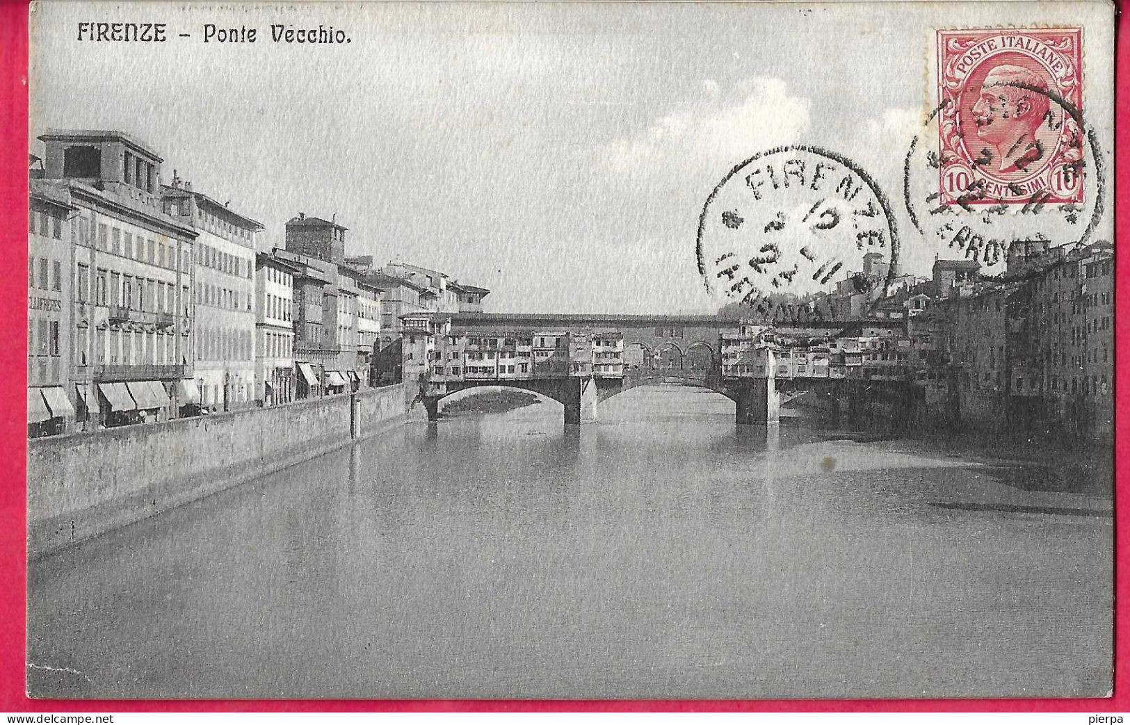 FIRENZE - PONTE VECCHIO - FORMATO PICCOLO - VIAGGIATA 1911 PER LA FRANCIA - Firenze (Florence)