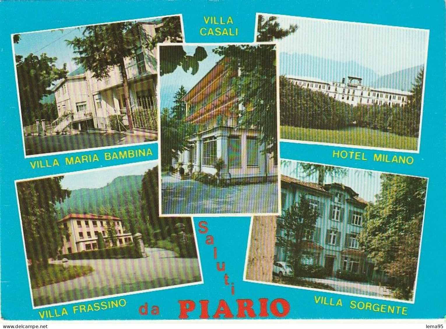 SALUTI DA PIARIO VEDUTINE ANNO 1975 VIAGGIATA - Bergamo