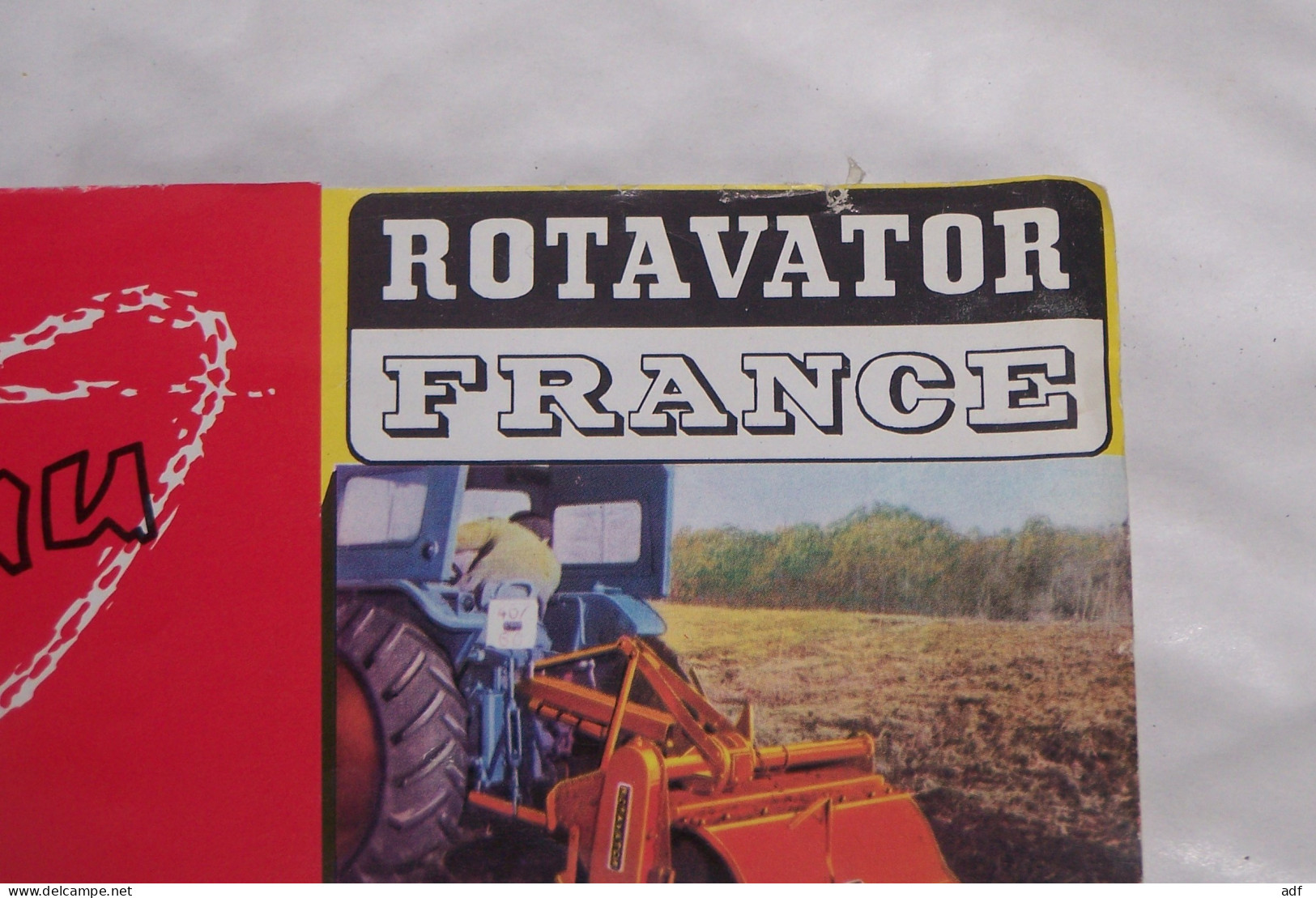 FEUILLET PUB PUBLICITAIRE NOUVEAU ROTAVATOR MODELE " U ", ATTELAGE TRACTEUR, AGRICULTURE - Tracteurs