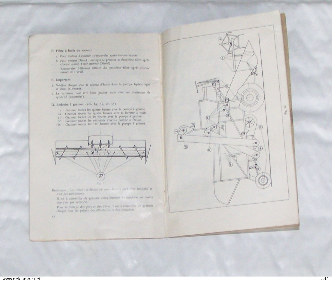 LIVRET D'INSTRUCTIONS MOISSONNEUSE BATTEUSE AUTOMOTRICE CLAEYS TYPE MZ, WERKHUIZEN LEON CLAEYS ZEDELGEM