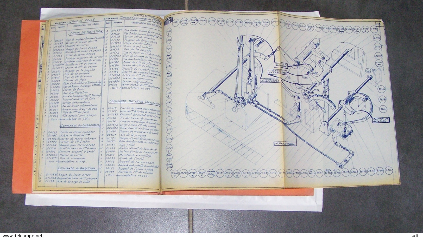 PIECES DE RECHANGE PLANS D'ENSEMBLE RICHIER NORDEST, CHARLEVILLE, PONT DE CLAIX, GRUE, PELLE, TRAVAUX PUBLICS - Tractores