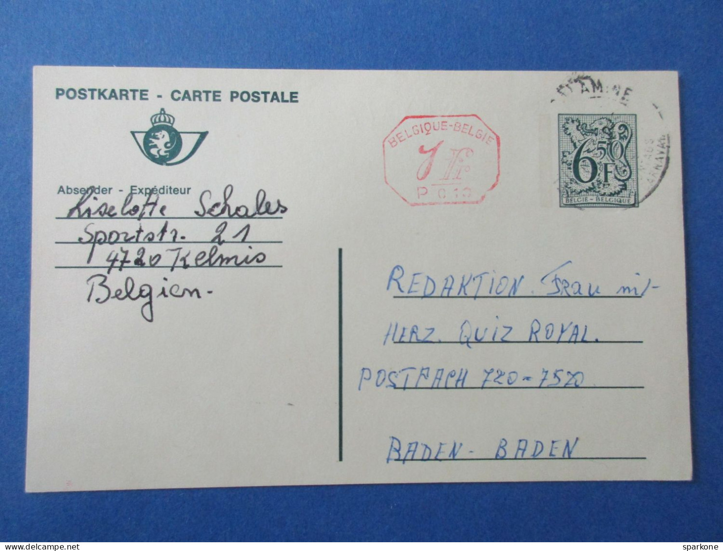 Belgique-Belgié - Entier Postal - Cartes Postales 1951-..