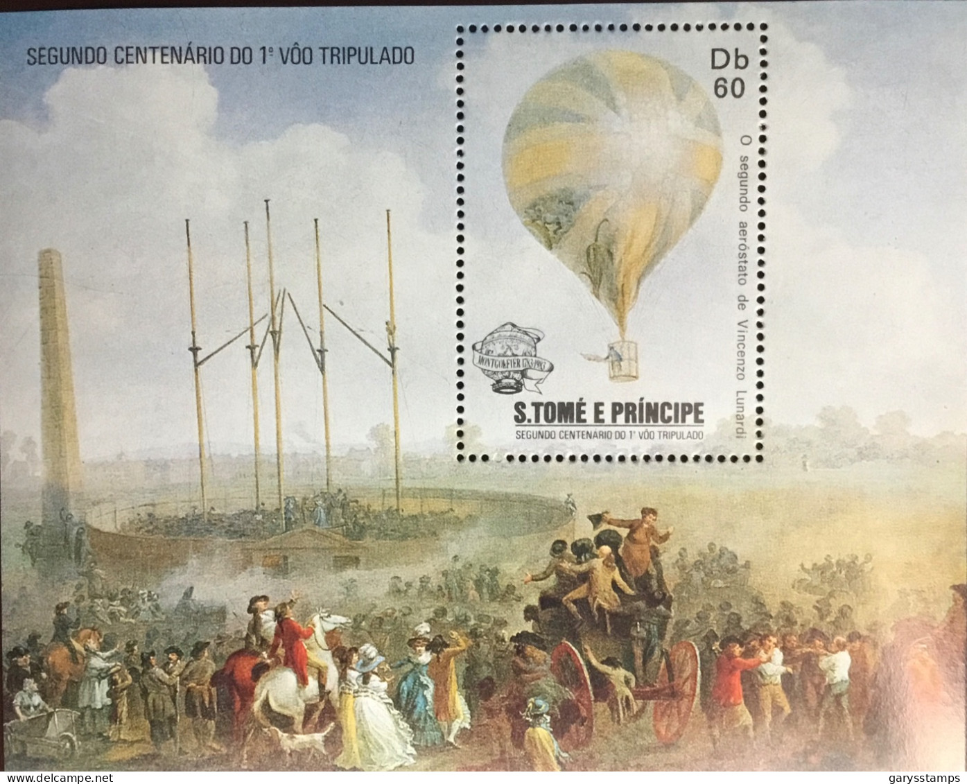 São Tomé E Principe 1983 Manned Flight Bicentenary Balloons Minisheet MNH - Sao Tomé E Principe