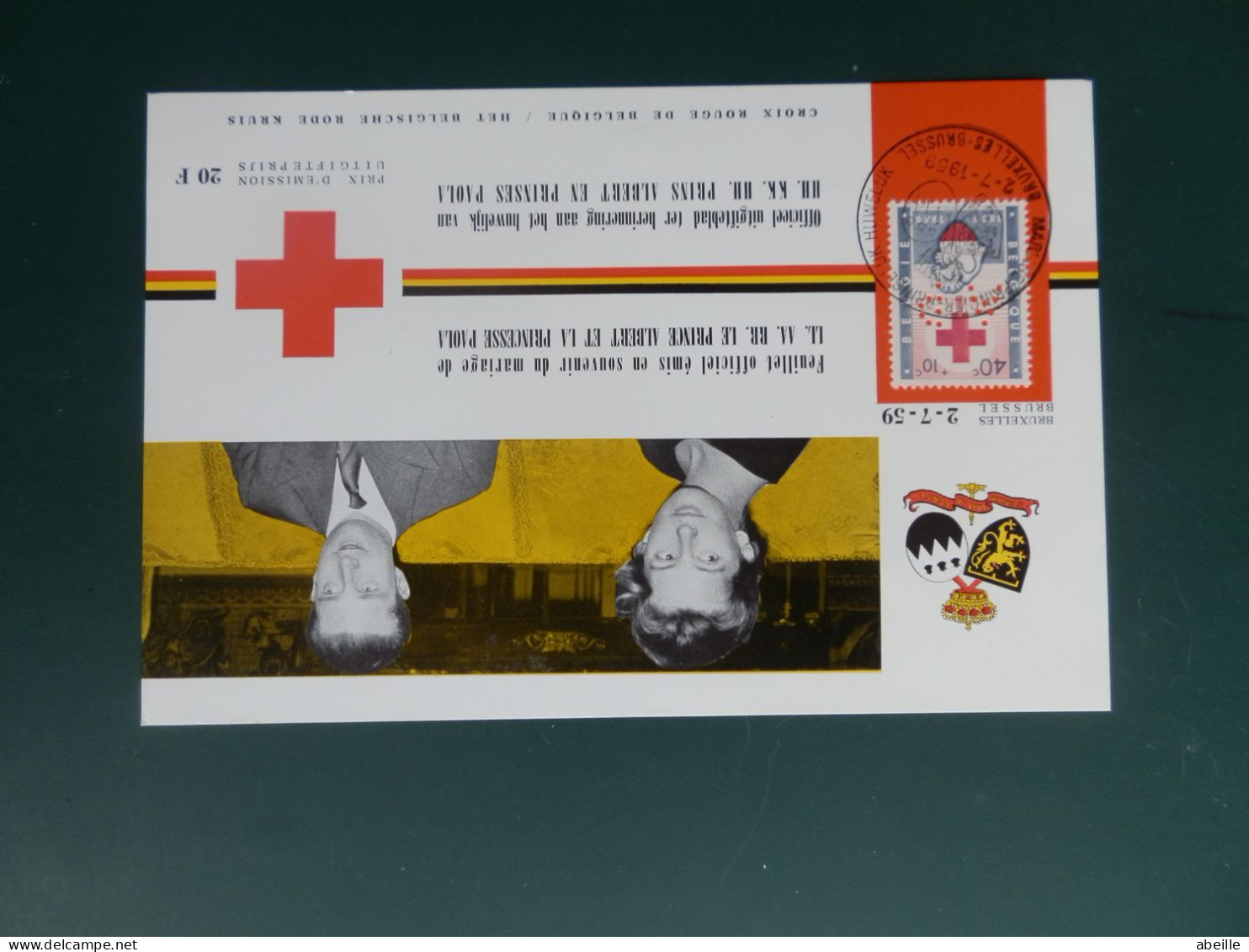 GROOT FORMAAT  LOT69   /DOC. BELGE 1959 - Rode Kruis