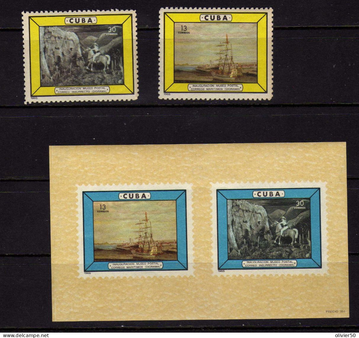 Cuba - 1965 - Ouverture Du Musee Postal - Tableaux - Neuf** - MNH - Unused Stamps