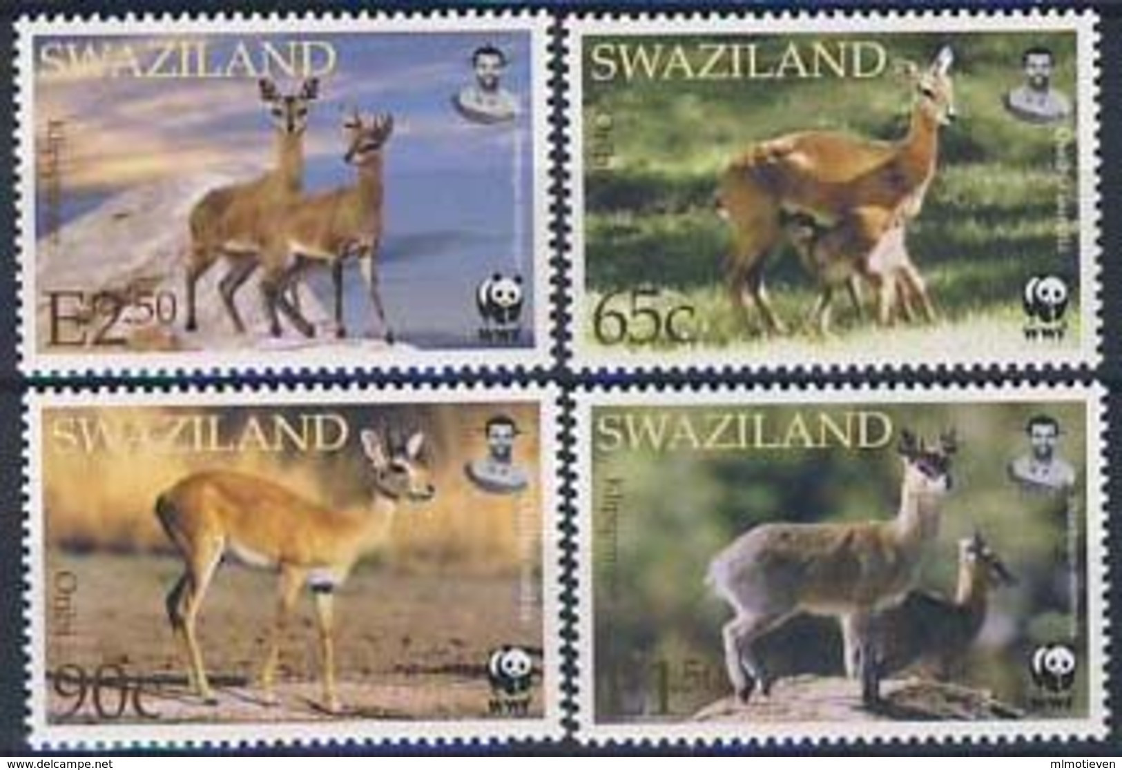 MDW-BK1-083 MDA MINT PF/MNH ¤ SWAZILAND 2001 4w In Serie ¤ WWF - WILD ANIMALS - ENDANGERED ANIMALS - Otros & Sin Clasificación