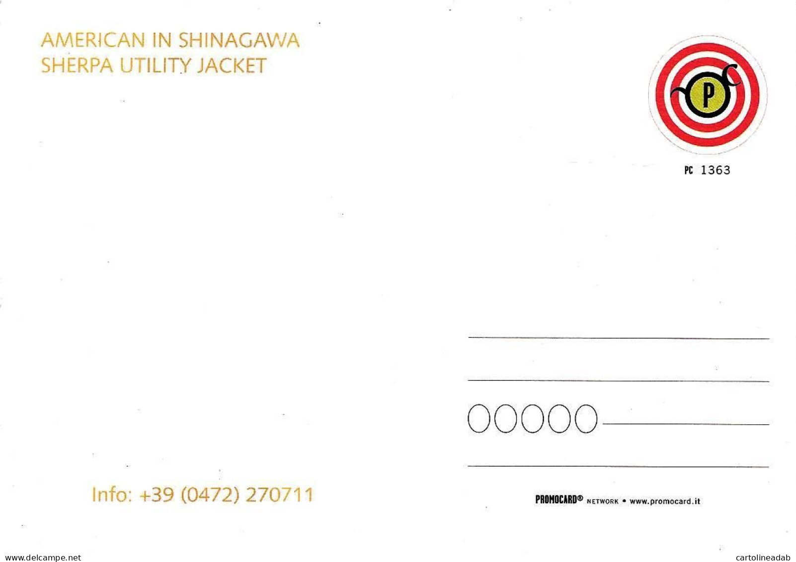 [MD9574] CPM - CAT AMERICAN IN SHINAGAWA - PROMOCARD 1363 - PERFETTA - Non Viaggiata - Advertising