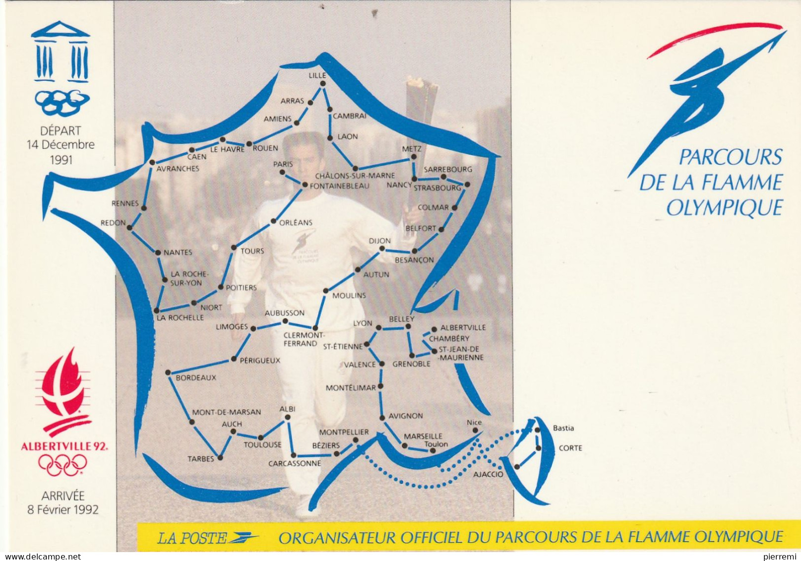 Parcours De La Flamme  1992 - Post & Briefboten