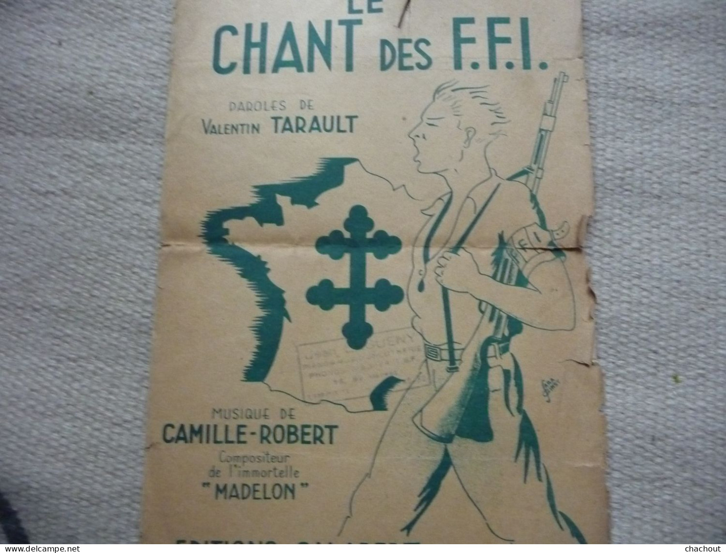 Le Chant Des FFI Paroles De Valentin TARAULT - Dokumente