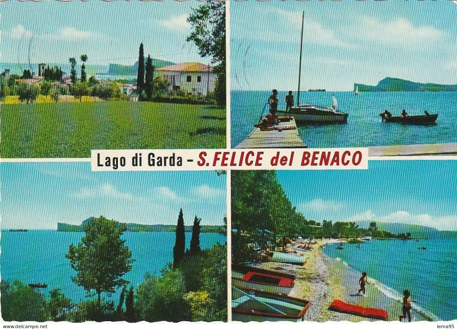 LAGO DI GARDA S FELICE DEL BENACO VEDUTINE ANNO 1975 VIAGGIATA - Brescia