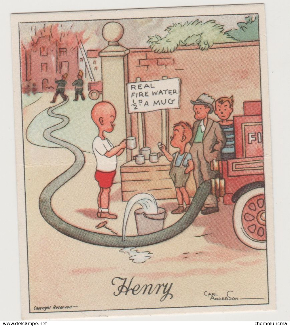 1935 J. WIX & SONS LTD. HENRY COMIC TOBACCO TABAC Carl Anderson Pompier Incendie Firefighter Feuerwehrmann Bombero - Other & Unclassified