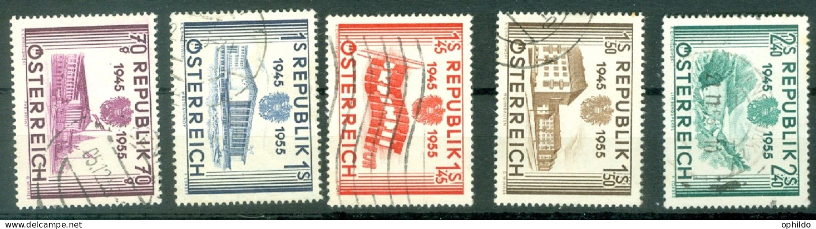 Autriche Yv  845/849 Ou Mi 1012/1016 Ob TB  - Used Stamps