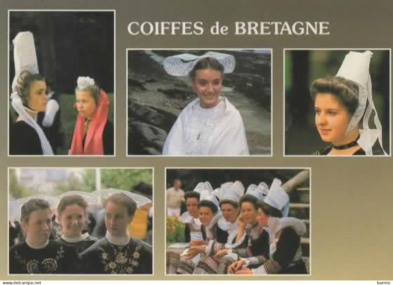 COIFFES DE BRETAGNE, MULTIVUE, BIGOUDEN, DU TREGOR,  GLAZIK, LORIENT, FOUESNANT  COULEUR REF 15928 - Costumes