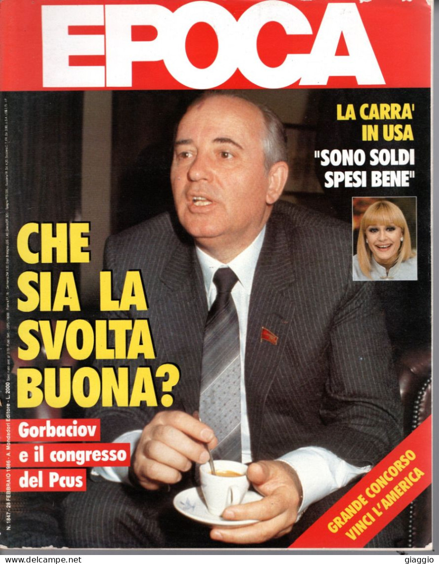 °°° RIVISTA EPOCA N° 1847 DEL 28 FEBBRAIO 1986 °°° - Other & Unclassified