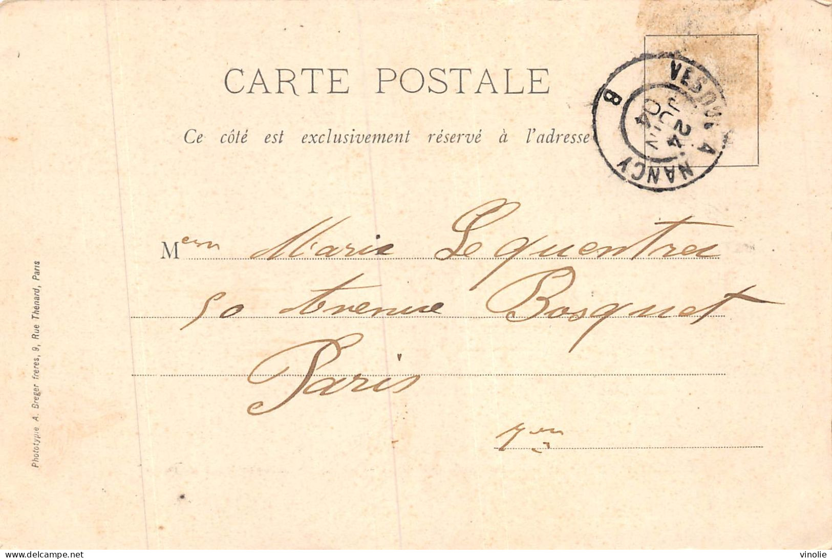 24-5491 : CHARMES-SUR-MOSELLE. CARTE PRECURSEUR. BELLE OBLITERATION CHEMIN DE FER  VESOUL A NANCY B 1904 - Charmes