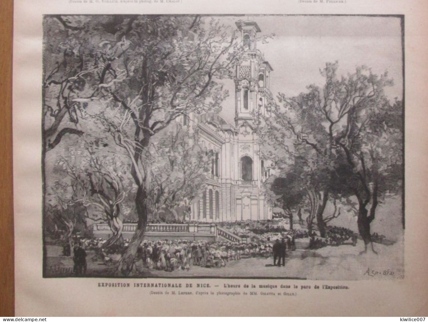 1884 Exposition Internationale De NICE Ville De Nice 06000  Musique Parc De L Exposition - Estampes & Gravures