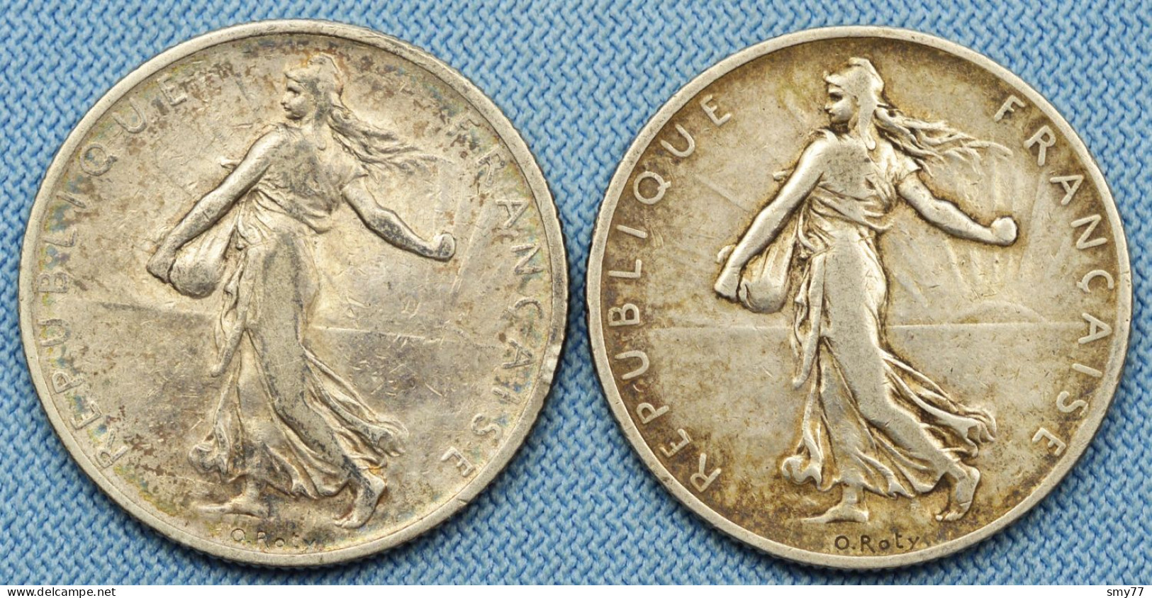France • Lot 2x • 2 Francs Semeuse — 1904 — 1908  • [24-711] - 2 Francs