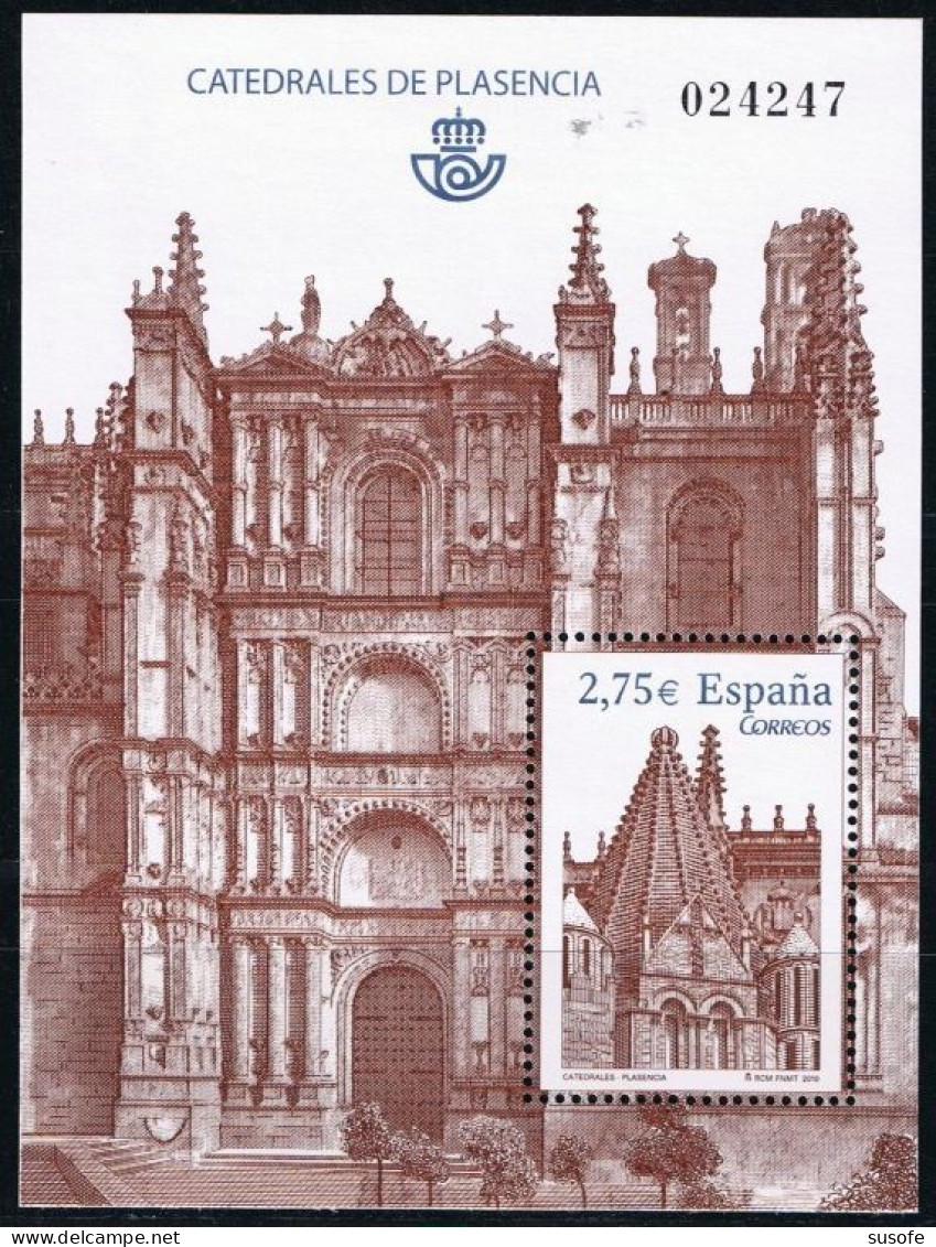 España 2010 Edifil 4552 Sello ** HB Catedral De Plasencia Torre De La Capilla De San Pablo Michel BL191 Yvert BF183 - Unused Stamps