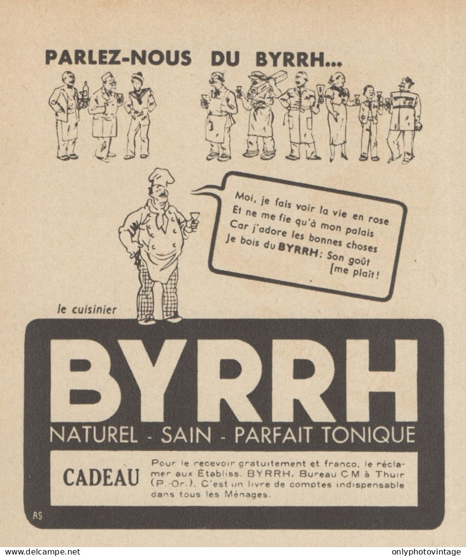 BYRRH - Vignetta - Pubblicità D'epoca - 1937 Old Advertising - Werbung