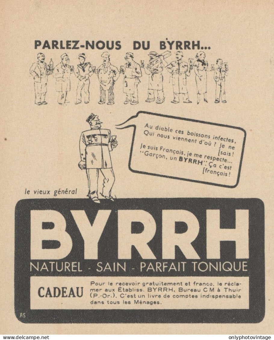 BYRRH - Vignetta - Pubblicità D'epoca - 1937 Old Advertising - Werbung