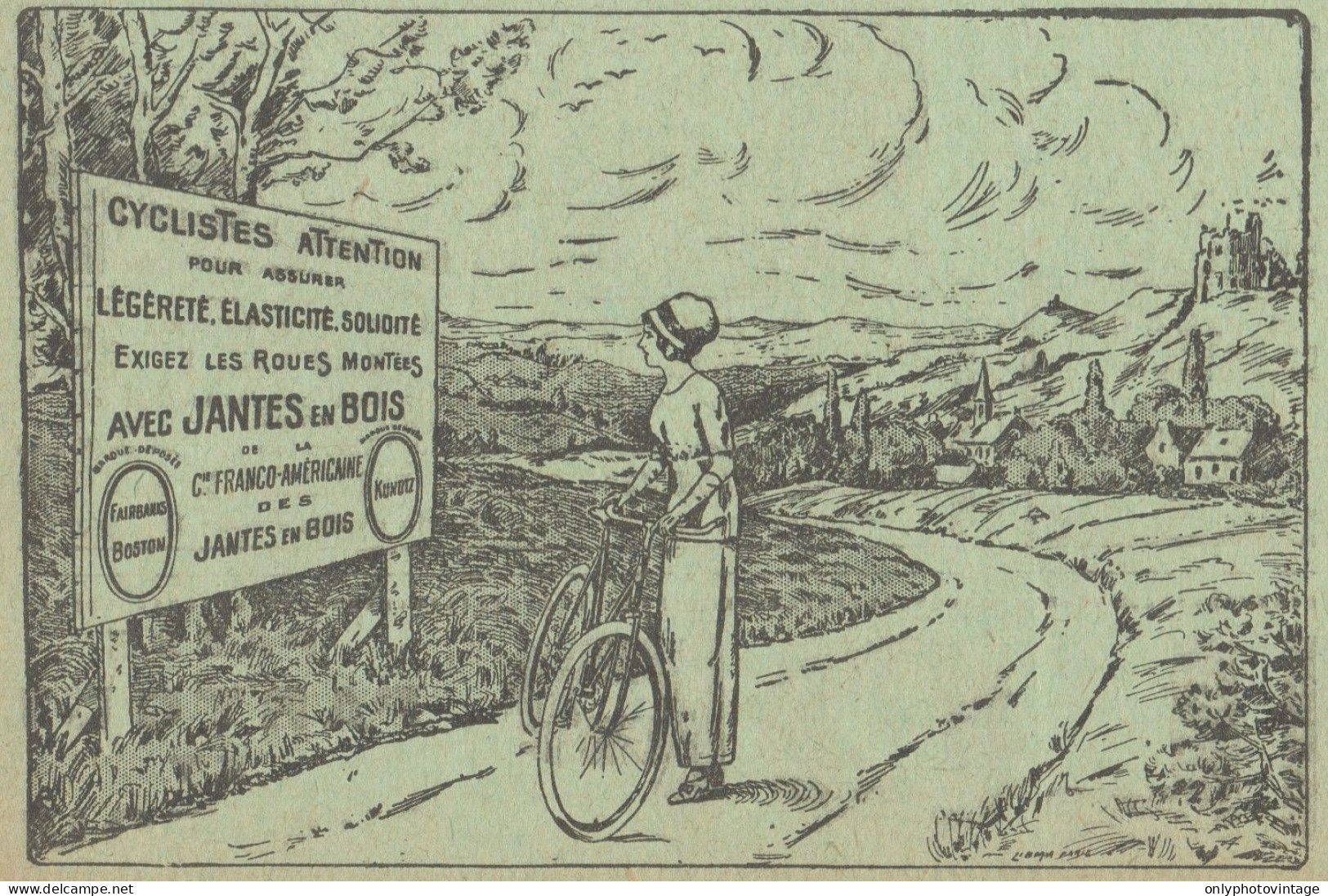 JANTES EN BOIS - Illustrazione - Pubblicità D'epoca - 1912 Old Advert - Publicités