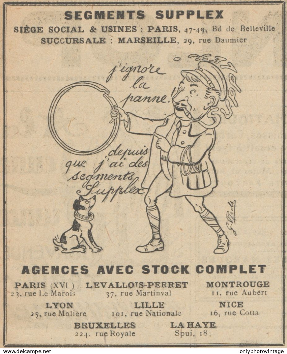 Segments SUPPLEX - Pubblicità D'epoca - 1920 Old Advertising - Publicités