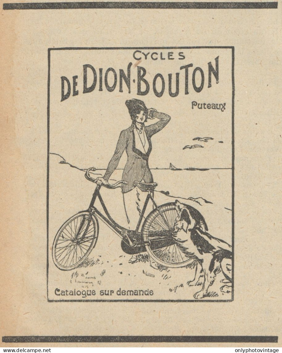 Cycles DE DION-BOUTON - Illustrazione - Pubblicità D'epoca - 1920 Old Ad - Publicités