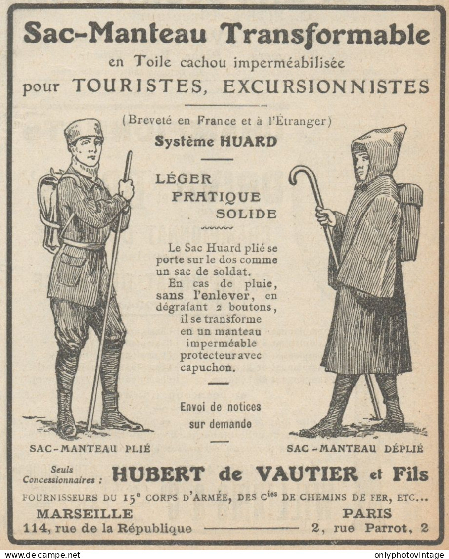 Sac-Manteau Transformable - H. De Vautier - Pubblicità D'epoca - 1911 Ad - Publicités