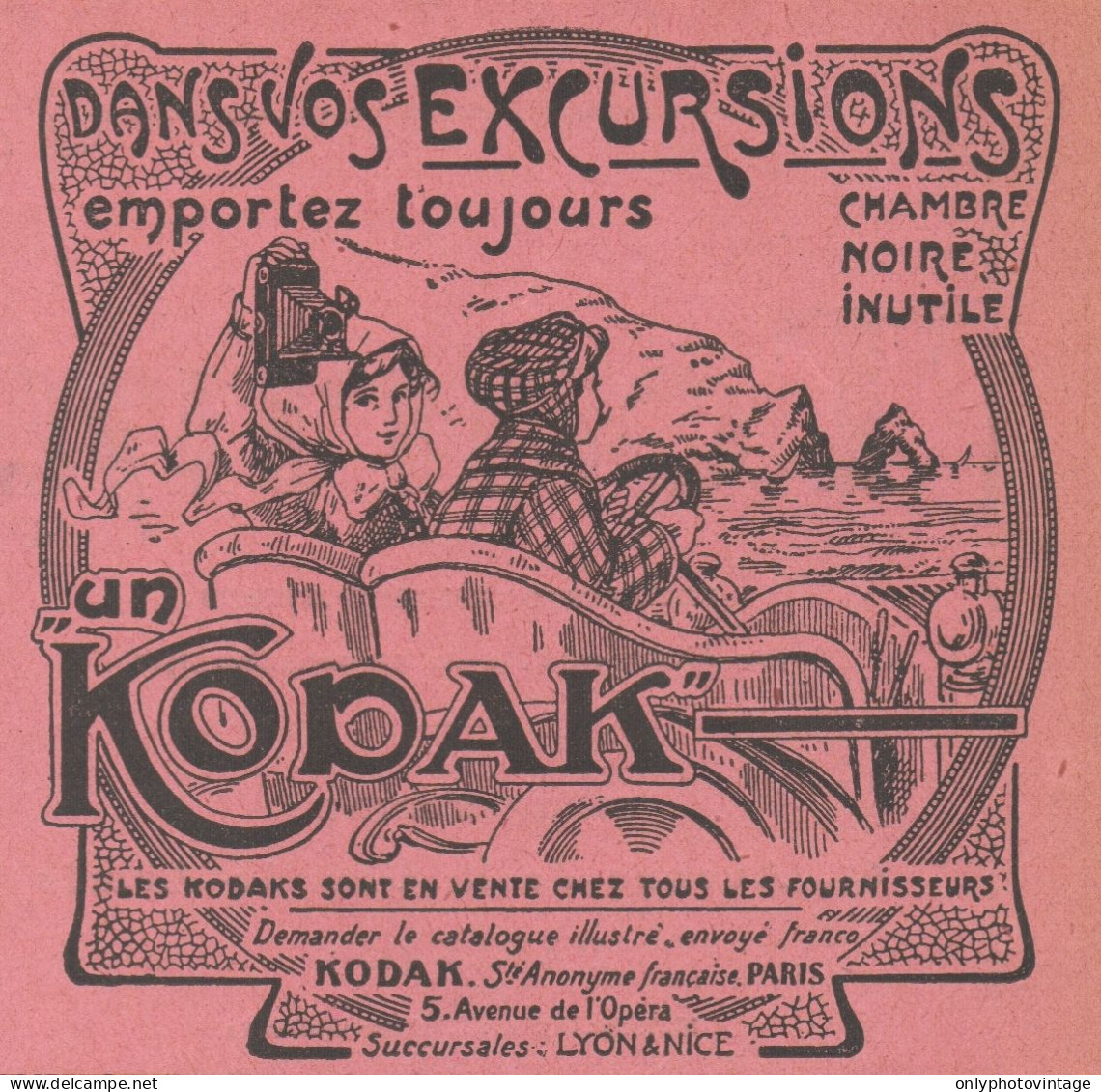 KODAK Appareil Photographique - Pubblicità D'epoca - 1911 Old Advertising - Publicités